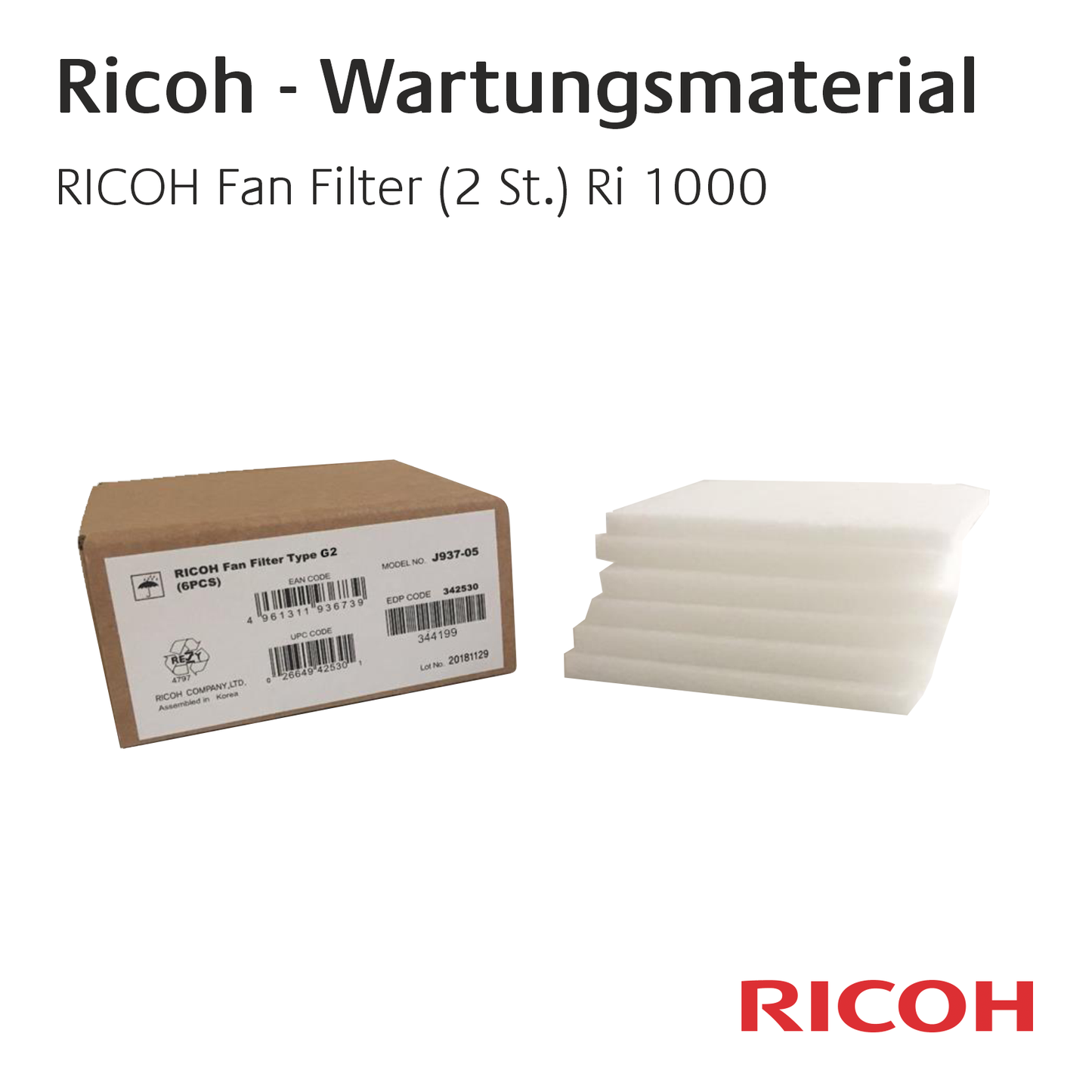 Ricoh Ri 1000 - Tinte Fan Filter Typ 1