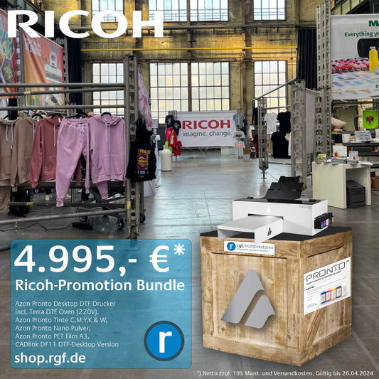 Azon Pronto - Desktop-DTF-Drucksystem - Ricoh-Promotion Bundle