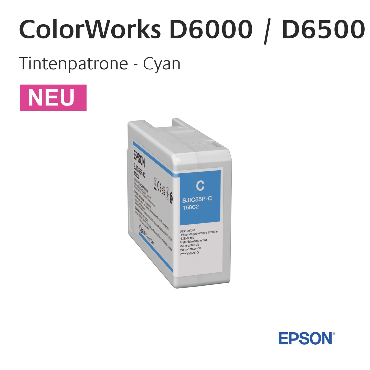 ColorWorks D6000 / D6500 - Tinte ColorWorks D6000 D6500 - Cyan