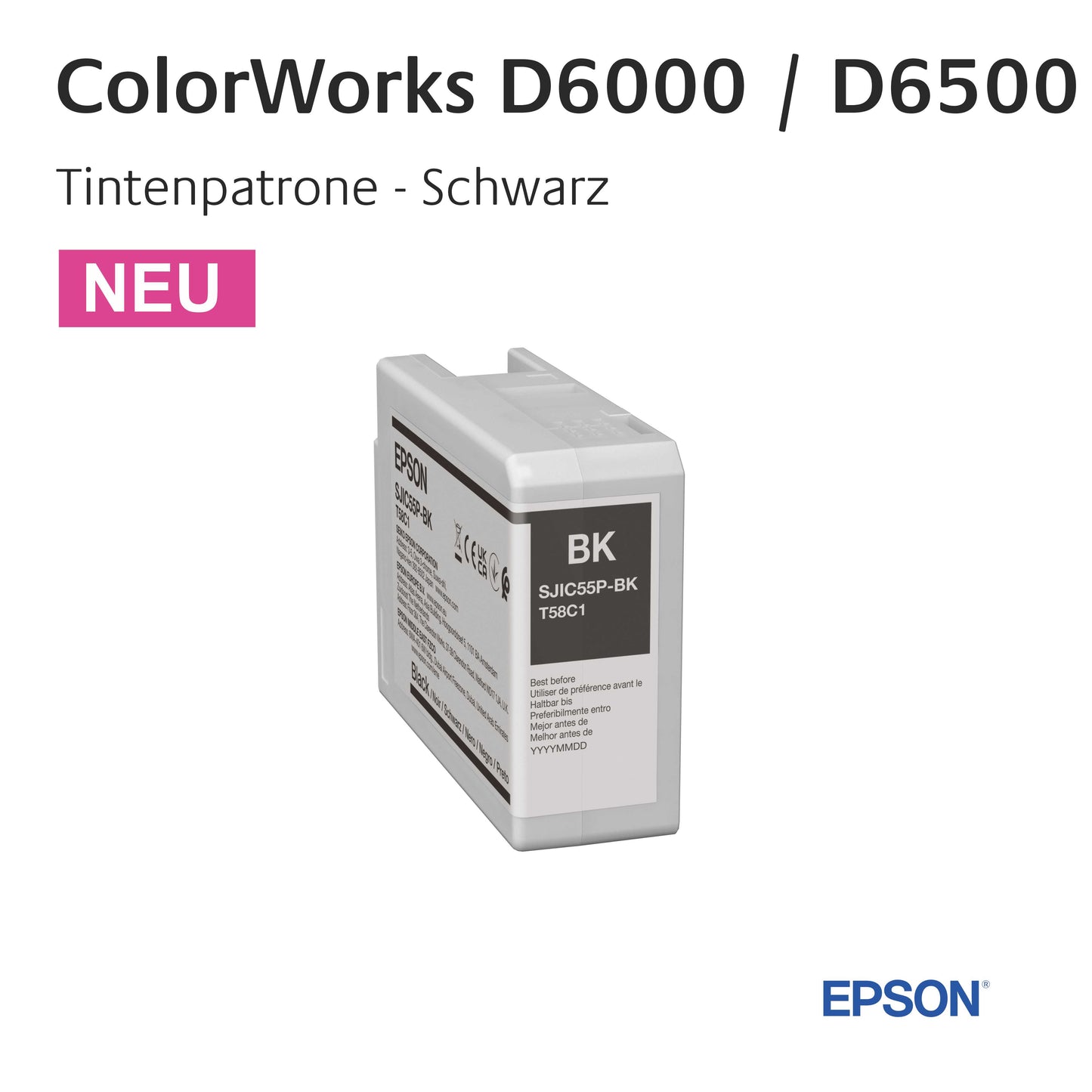 ColorWorks D6000 D6500 - Tinte Schwarz