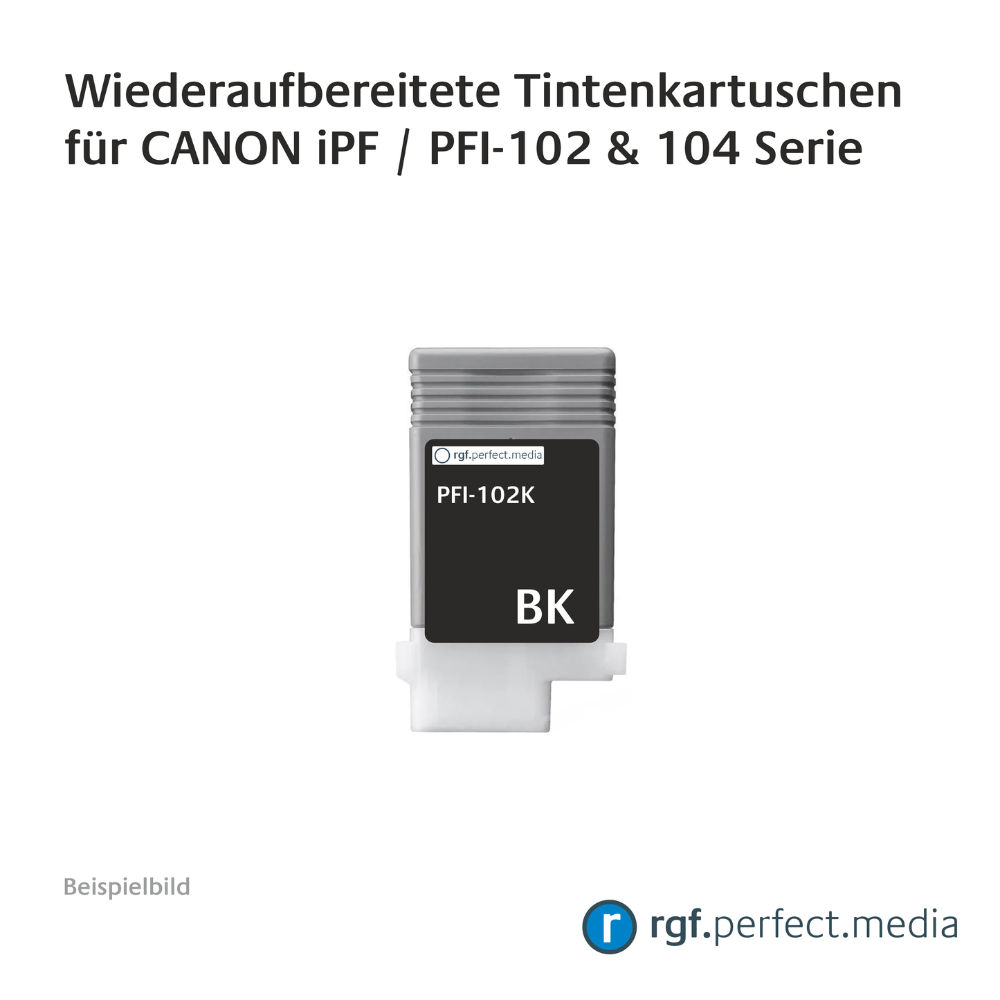 Wiederaufbereitete Tintenkartuschen No.102 + No.104 Serie kompatibel für Canon iPF - Serie