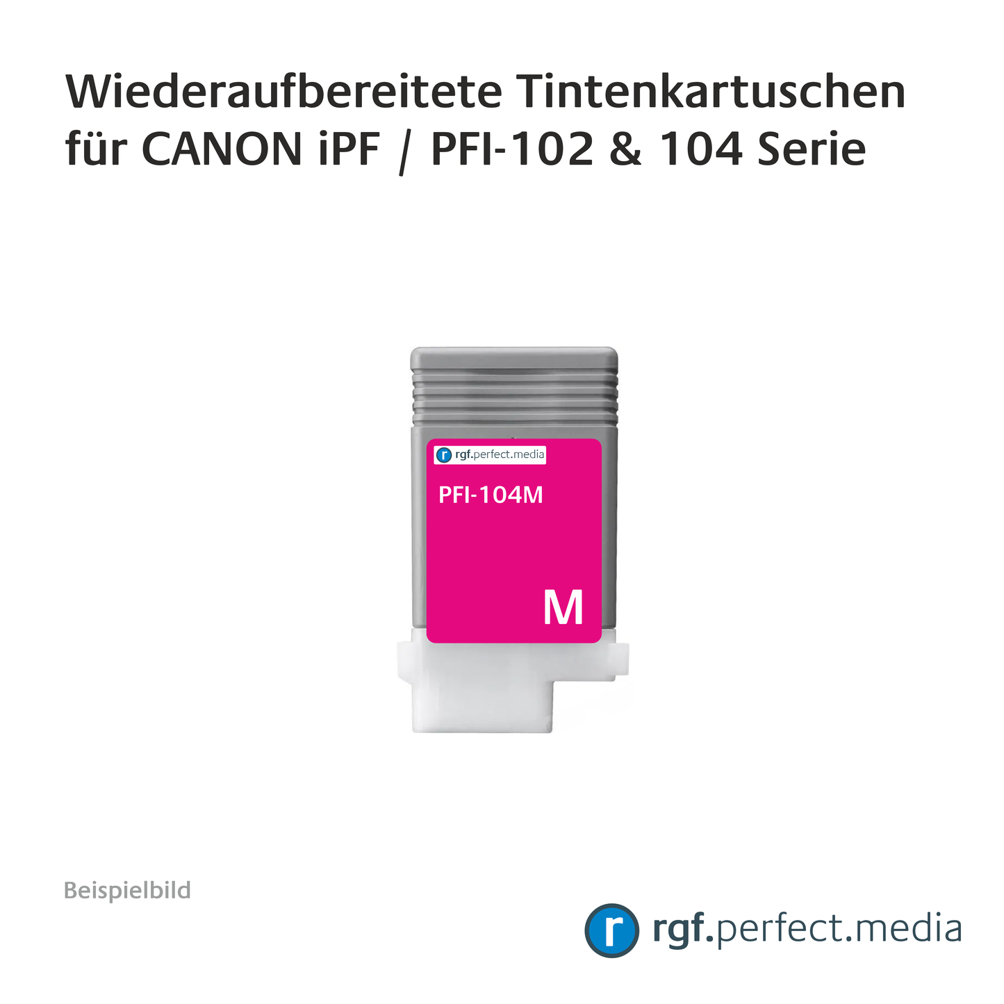 Wiederaufbereitete Tintenkartuschen No.102 + No.104 Serie kompatibel für Canon iPF - Serie