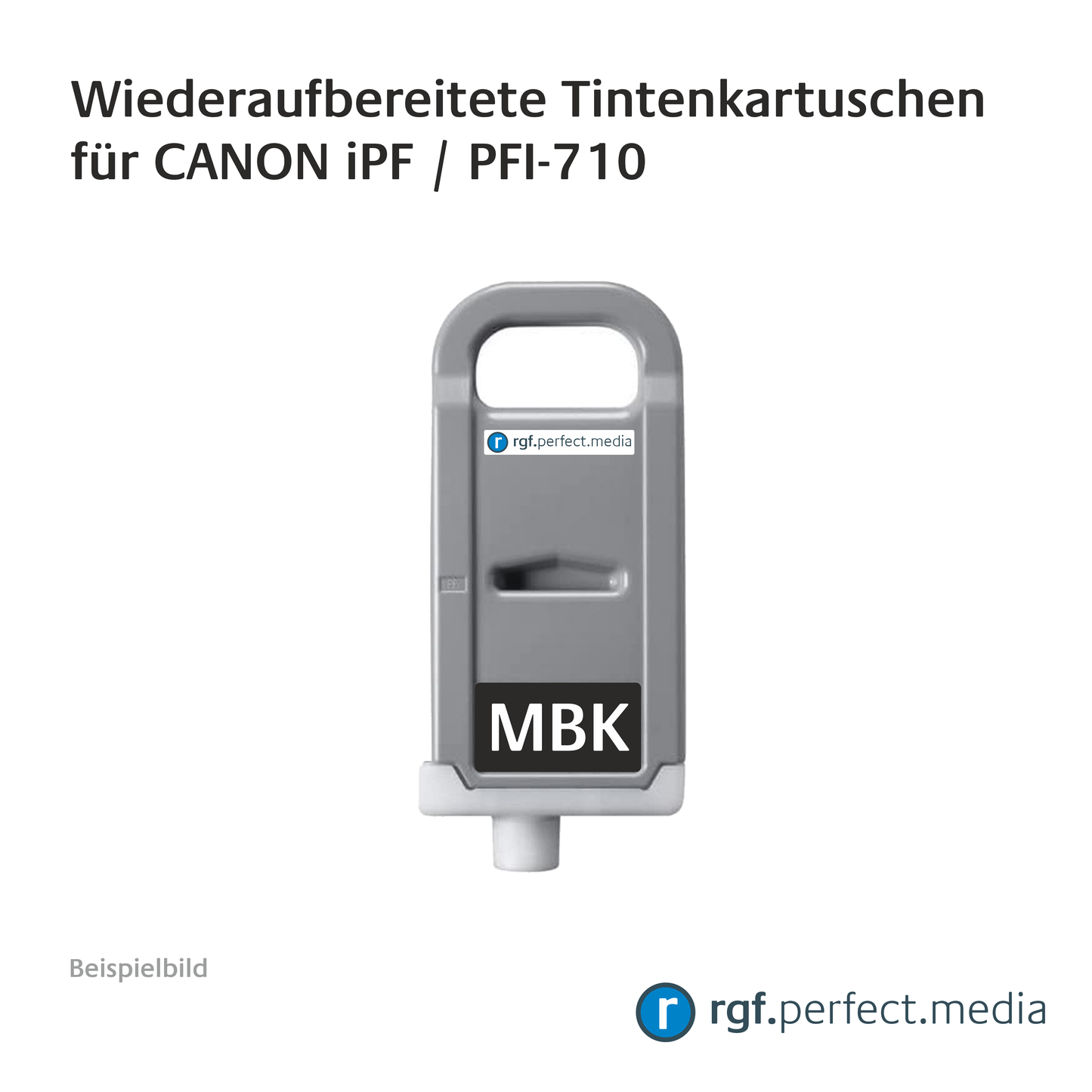 Wiederaufbereitete Tintenkartuschen No.710 Serie kompatibel für Canon iPF - Serie Matte Black - Art.-Nr. 710001