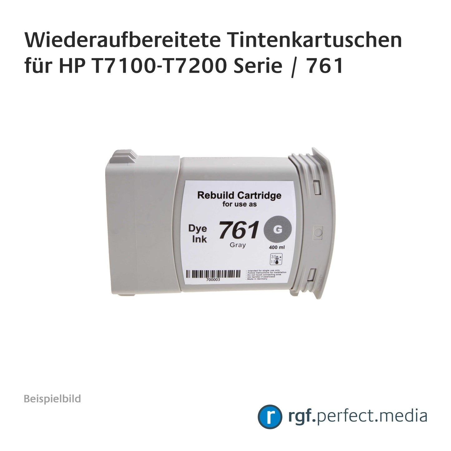 Wiederaufbereitete Tintenkartuschen No.761 Serie kompatibel für Hewlett Packard T7100-T7200 Serie