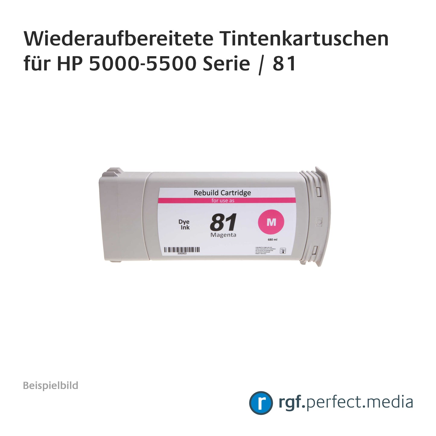 Wiederaufbereitete Tintenkartuschen No.81 Serie kompatibel für Hewlett Packard 5000-5500 Serie