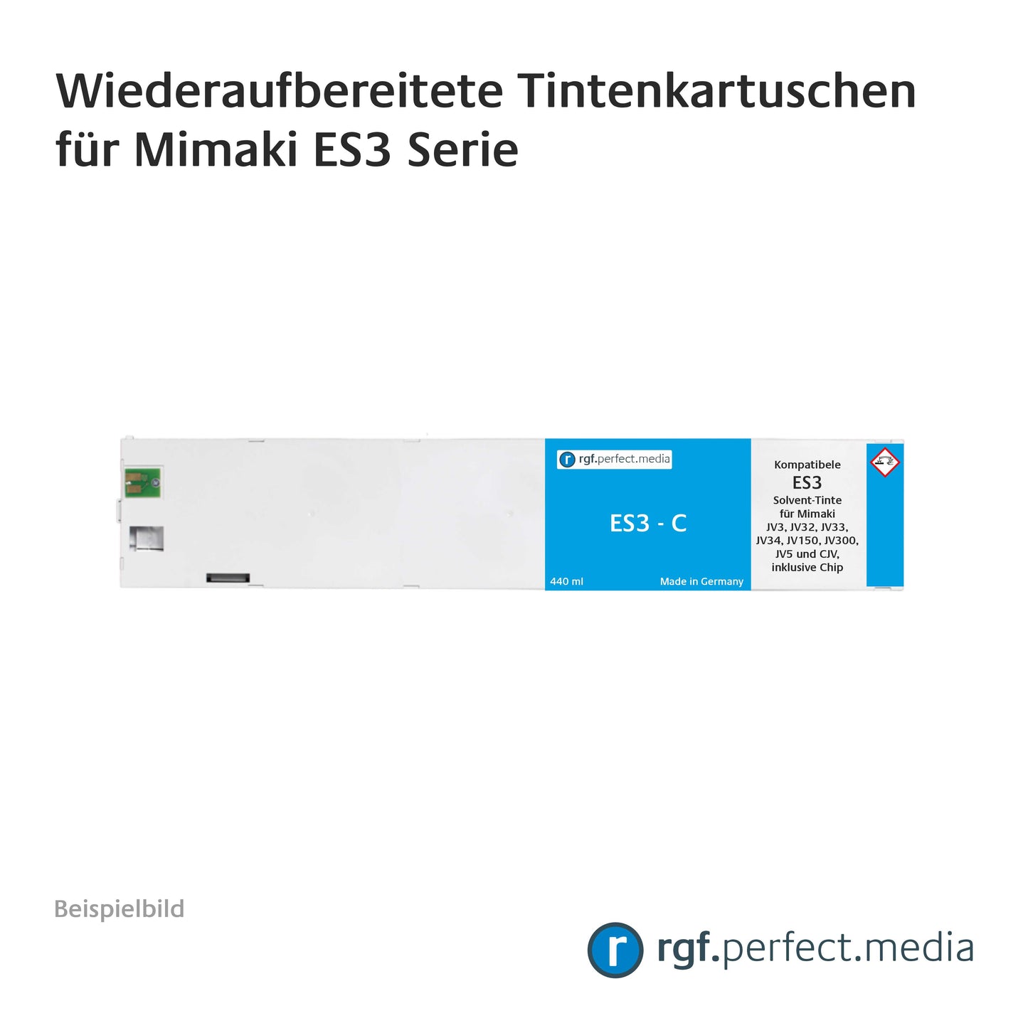 Wiederaufbereitete Tintenkartuschen kompatibel für Mimaki Solvent Serie ES3