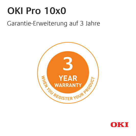 OKI Pro 10 Serie - Garantieverlängerungen auf 3 Jahre