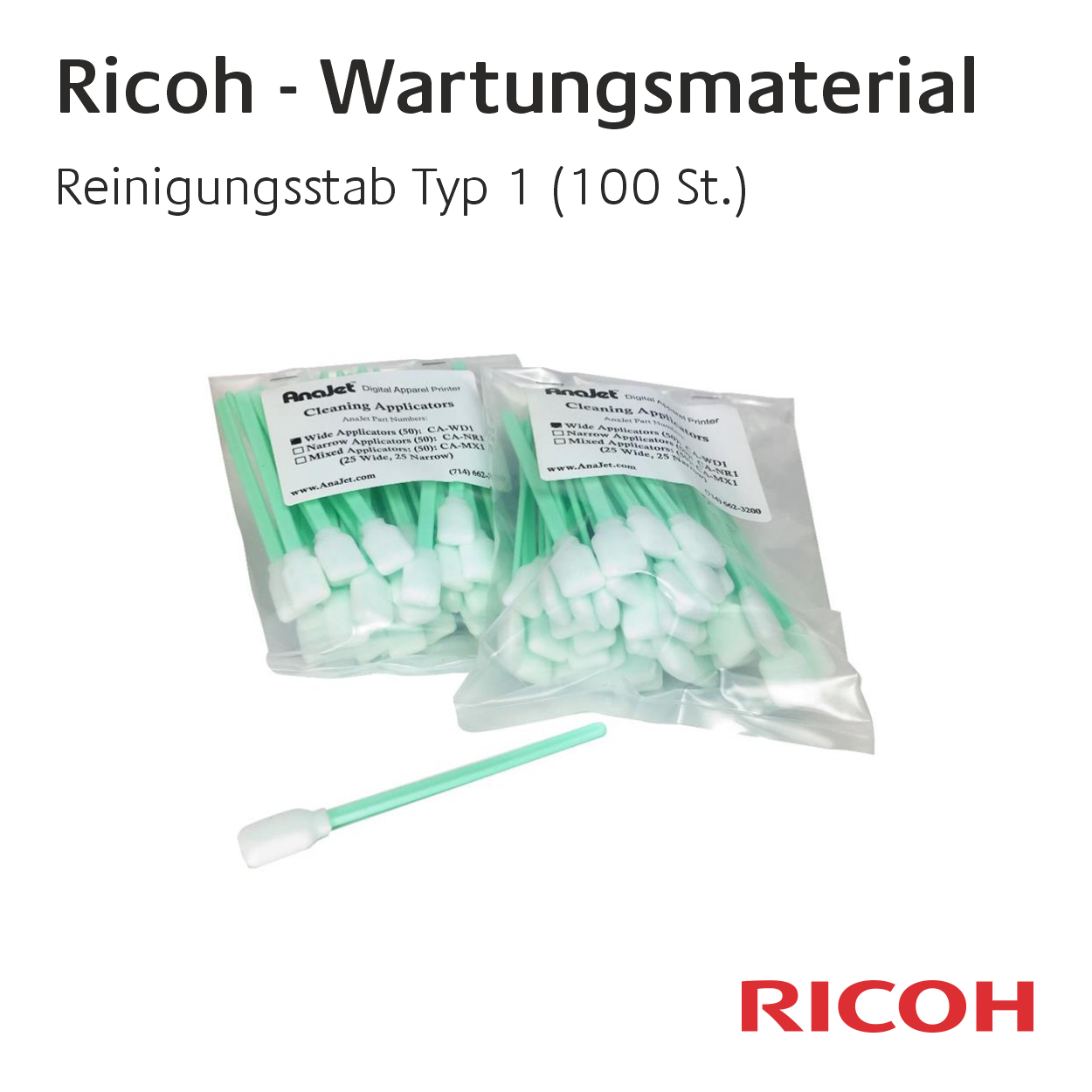Ricoh Ri Serie - Wartungsmaterial Reinigungsstab Typ 1 (100 St.)