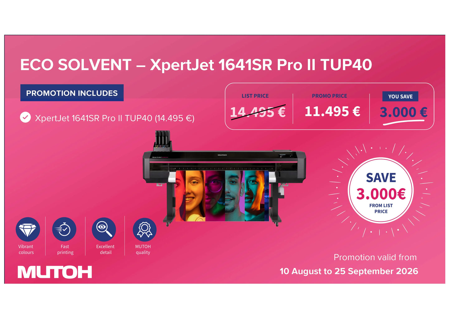 Mutoh - XpertJet 1641SR Pro II - Sonderpreise bis 25.09.26