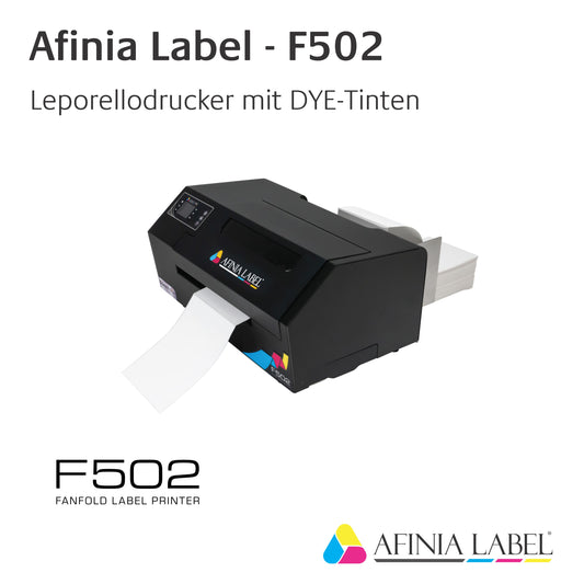 Afinia Label - F502 Leporello-Etikettendrucker - mit DYE-Tinten