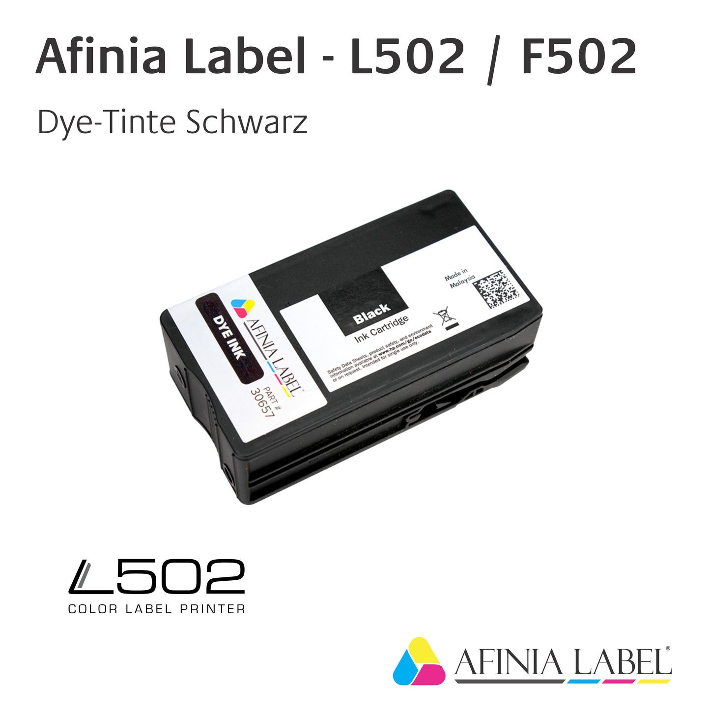 Afinia Label - Dye Ink Cartridges for L502 / F502 - Black 