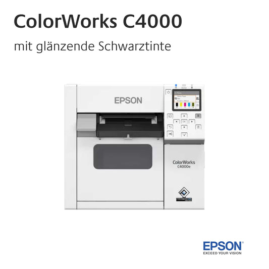 ColorWorks C4000 mit glänzende Schwarztinte