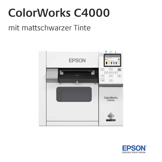 ColorWorks C4000 mit mattschwarzer Tinte