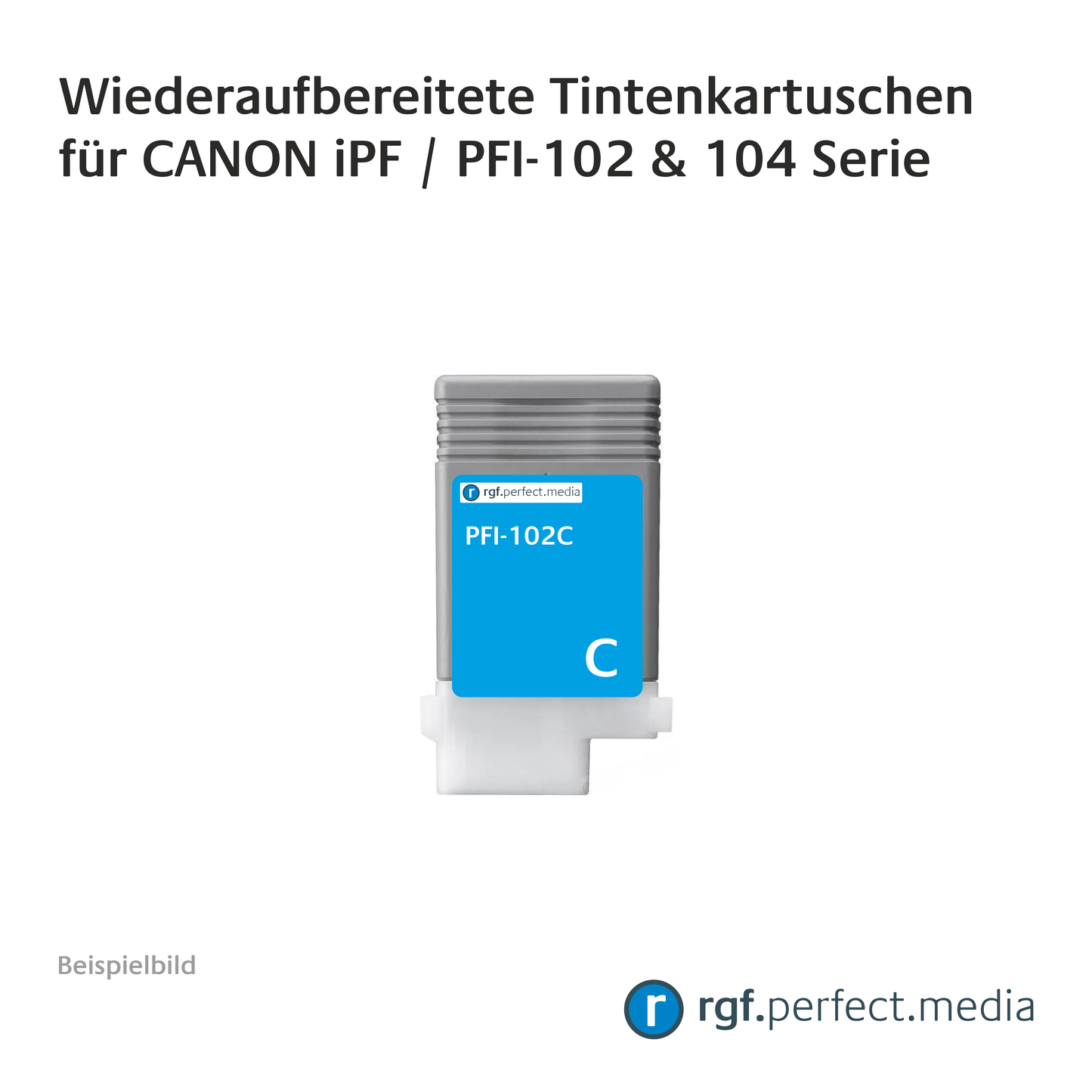 Wiederaufbereitete Tintenkartuschen No.102 + No.104 Serie kompatibel für Canon iPF - Serie