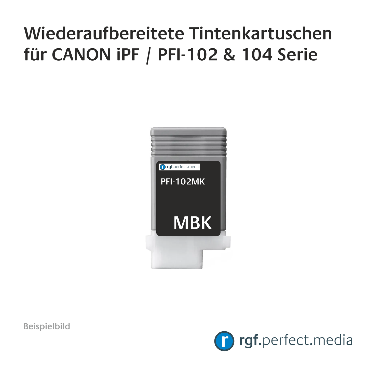 Wiederaufbereitete Tintenkartuschen No.102 + No.104 Serie kompatibel für Canon iPF - Serie