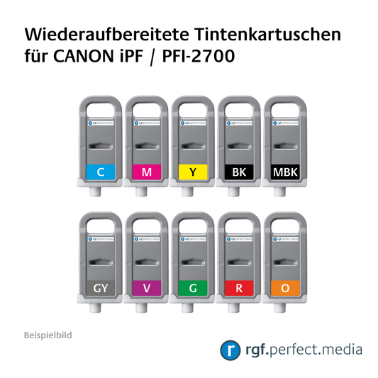 Wiederaufbereitete Tintenkartuschen No.2700 Serie kompatibel für Canon iPF - Serie