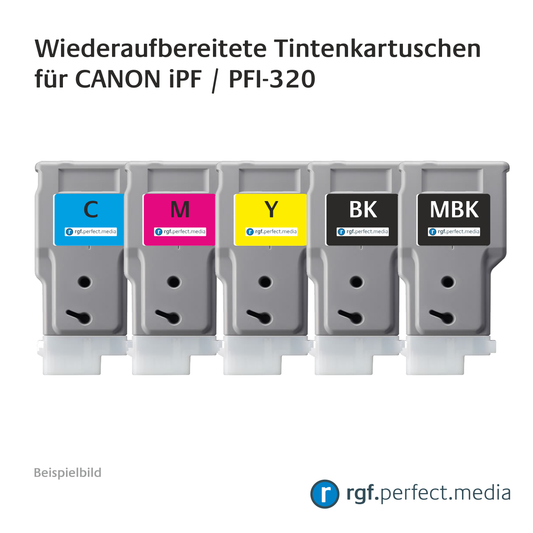 Wiederaufbereitete Tintenkartuschen No.320 Serie kompatibel für Canon iPF - Serie