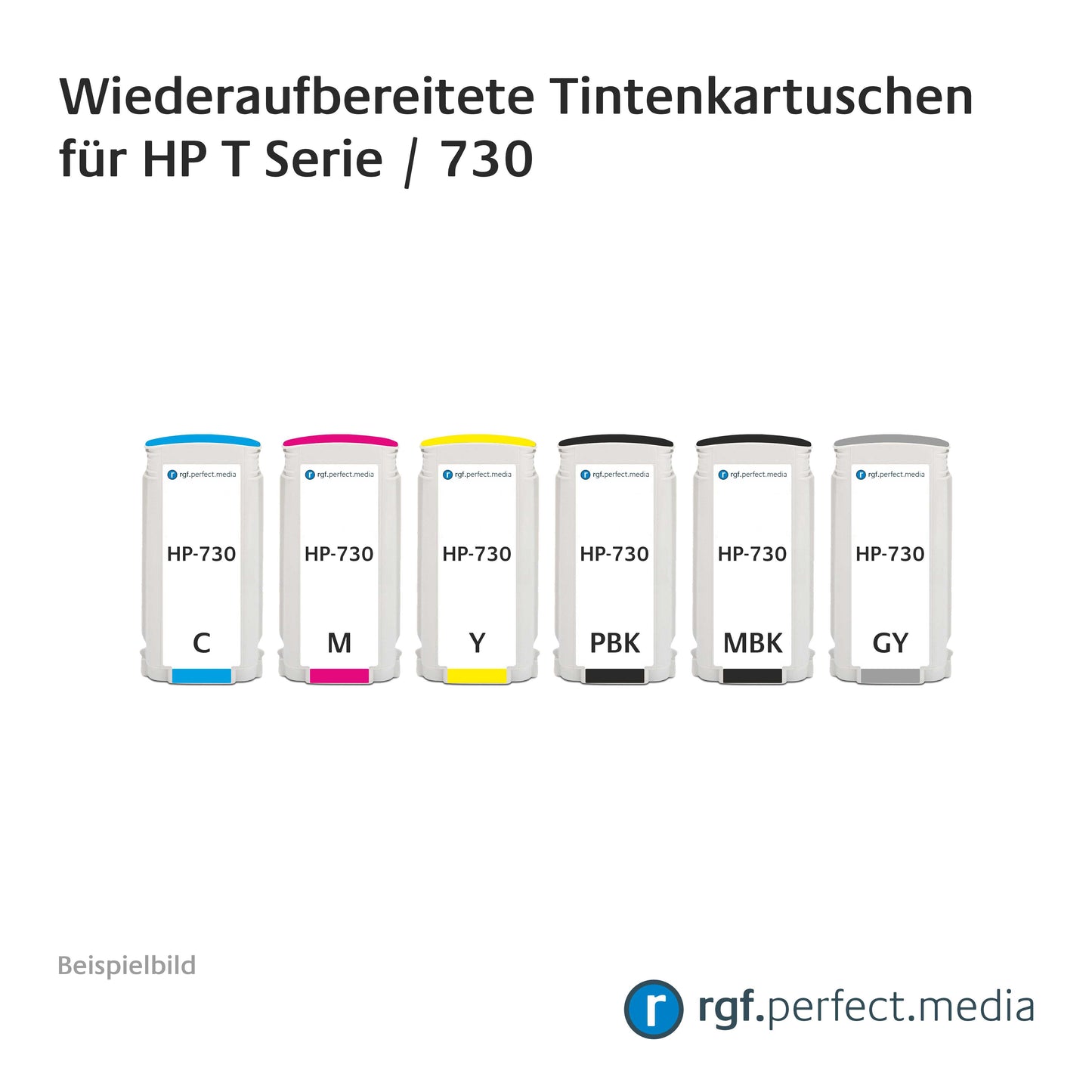 Cartucce d'inchiostro rigenerate serie N.730 compatibili per la serie Hewlett Packard T-1600