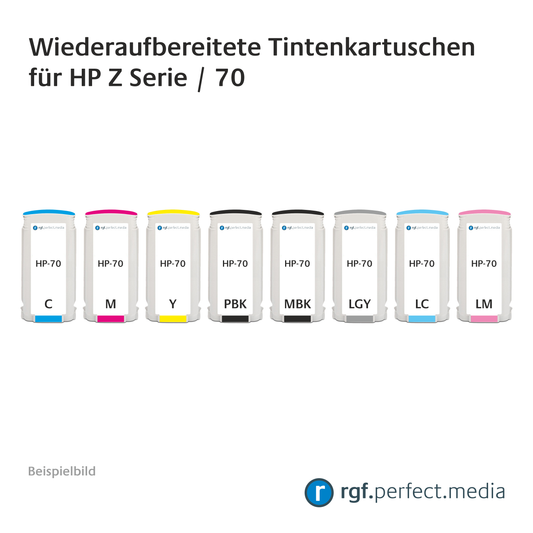 Wiederaufbereitete Tintenkartuschen No.70 Serie kompatibel für Hewlett Packard Z-Serie