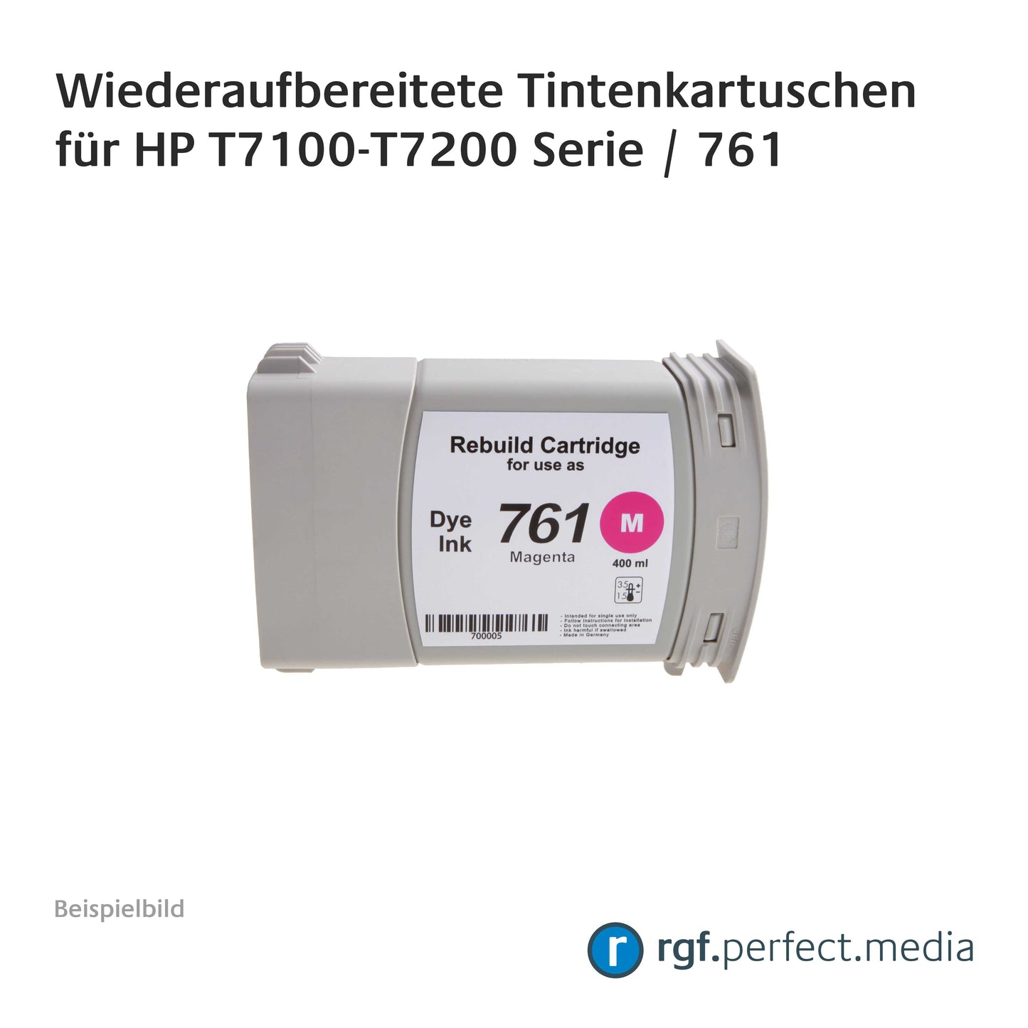 Wiederaufbereitete Tintenkartuschen No.761 Serie kompatibel für Hewlett Packard T7100-T7200 Serie