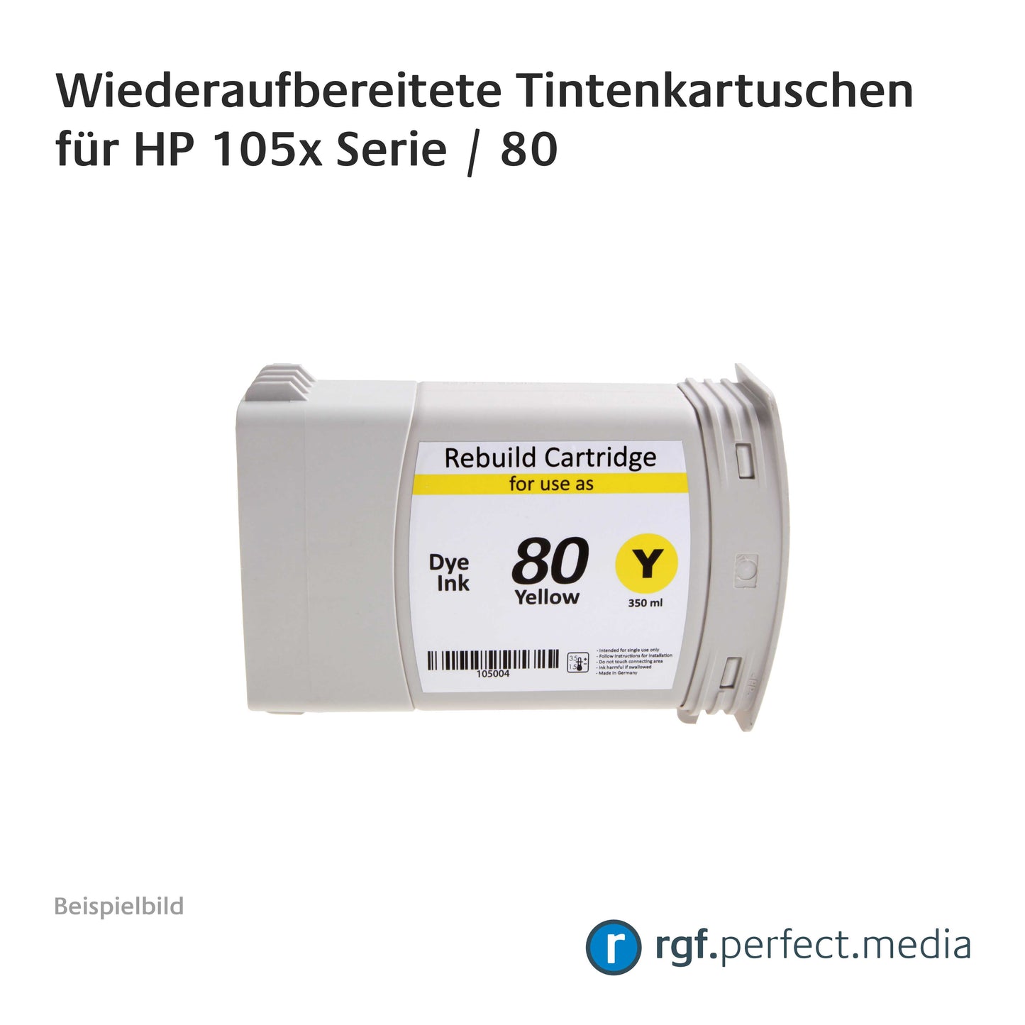 Wiederaufbereitete Tintenkartuschen No.80 Serie kompatibel für Hewlett Packard 105x Serie