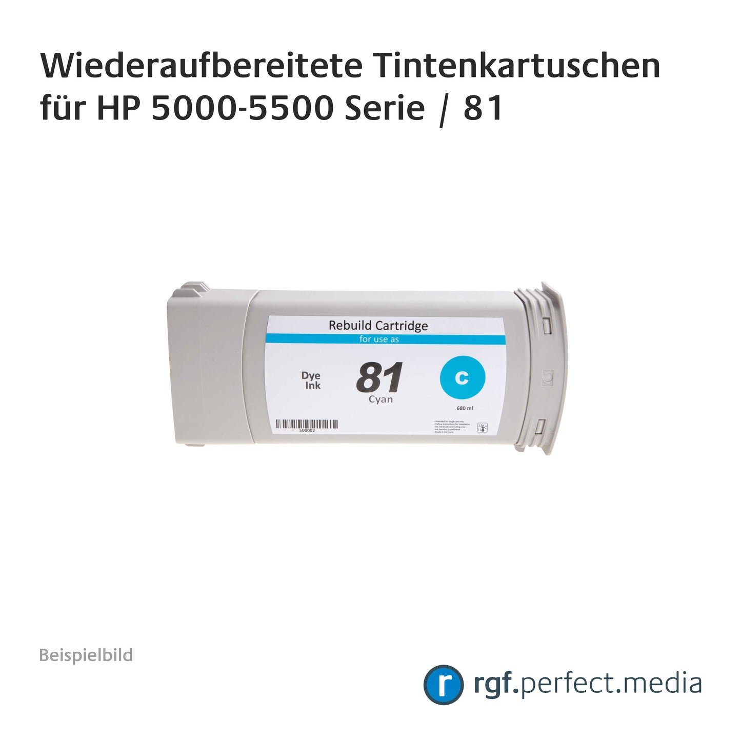 Wiederaufbereitete Tintenkartuschen No.81 Serie kompatibel für Hewlett Packard 5000-5500 Serie