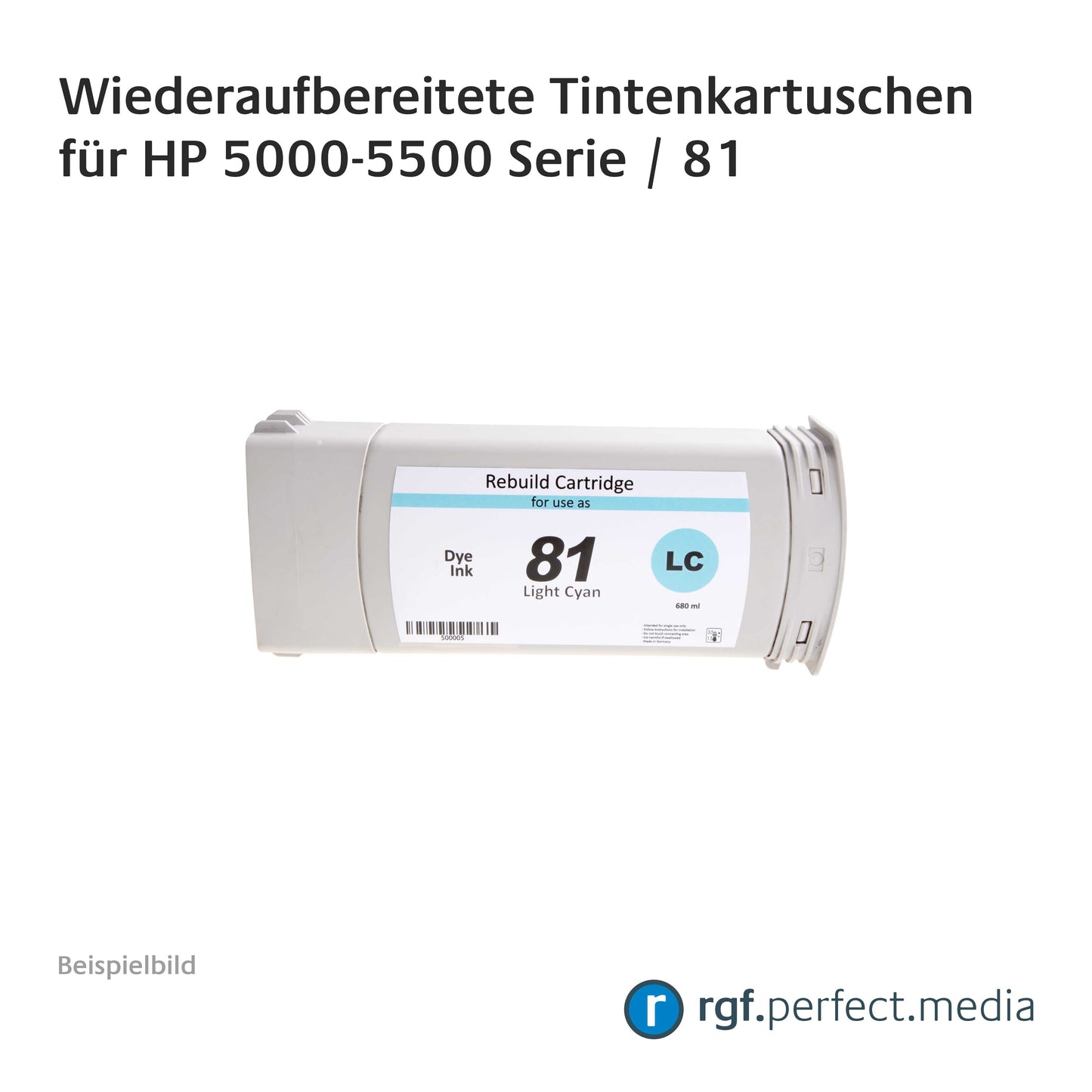 Wiederaufbereitete Tintenkartuschen No.81 Serie kompatibel für Hewlett Packard 5000-5500 Serie