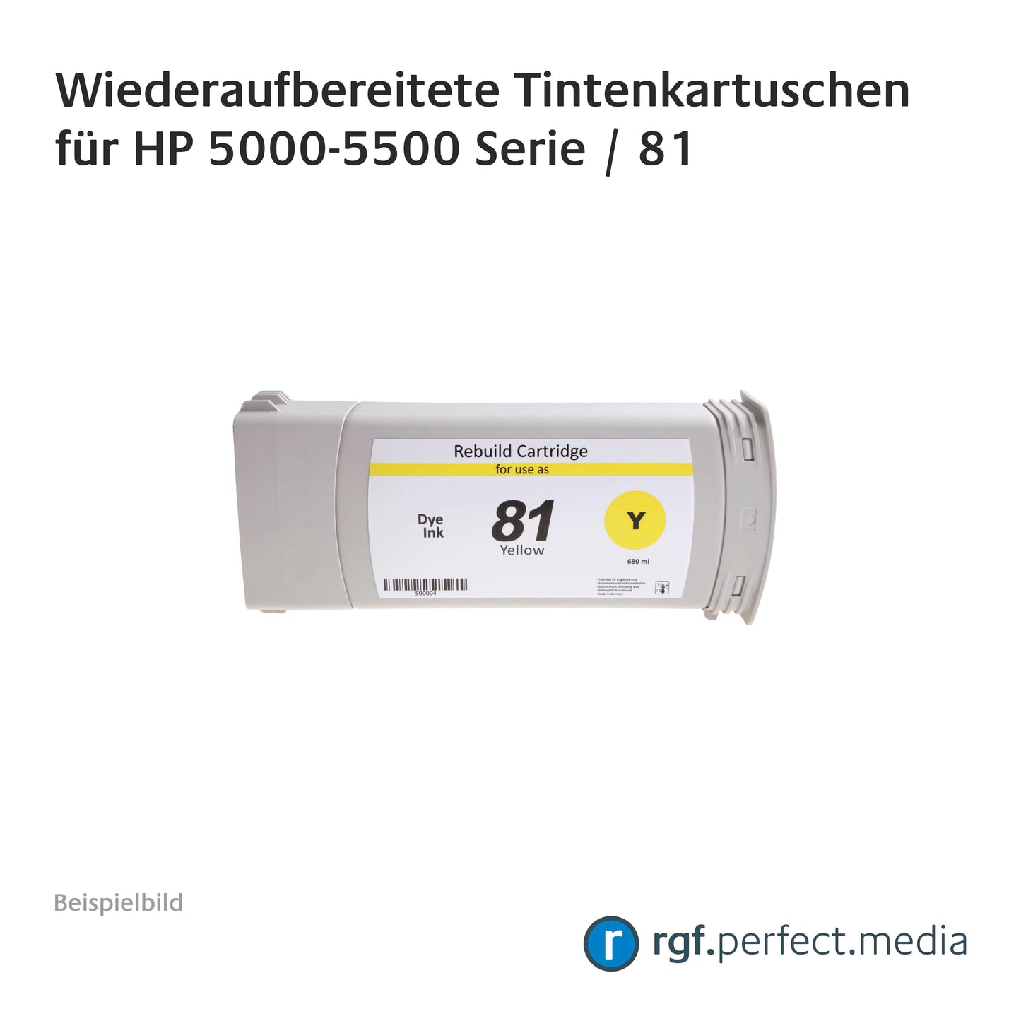 Wiederaufbereitete Tintenkartuschen No.81 Serie kompatibel für Hewlett Packard 5000-5500 Serie