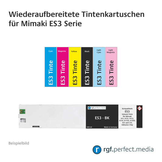 Wiederaufbereitete Tintenkartuschen kompatibel für Mimaki Solvent Serie ES3