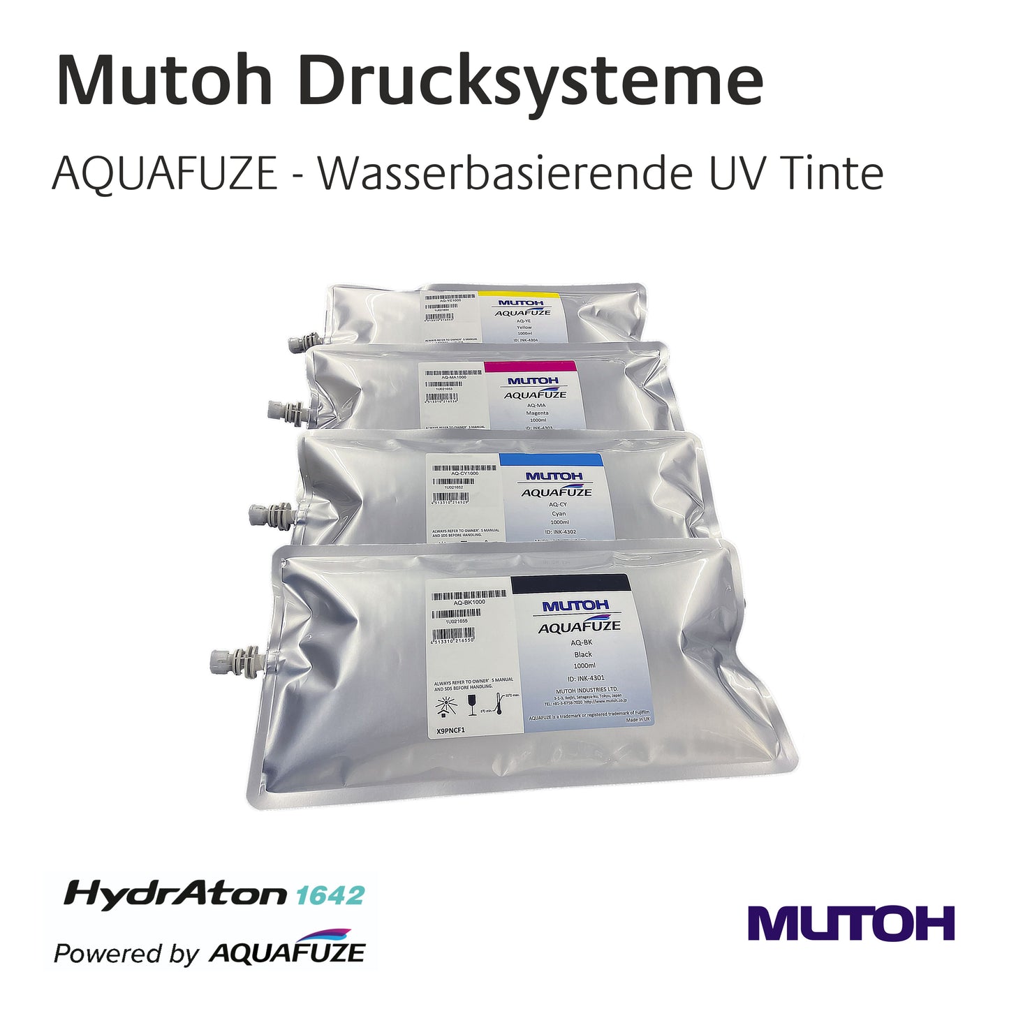 Mutoh - HydrAton 1642 - AQUAFUZE Tinte & Reiniger