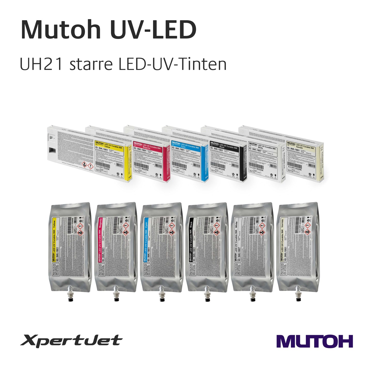 Mutoh - Inchiostri UV LED rigidi UH21