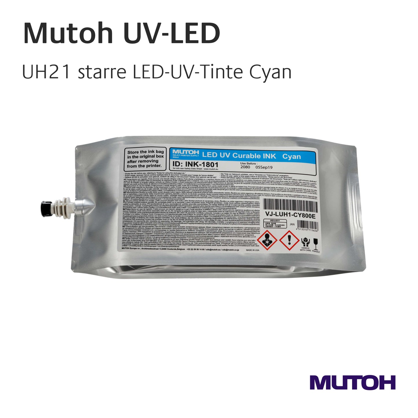 Mutoh - Inchiostri UV LED rigidi UH21