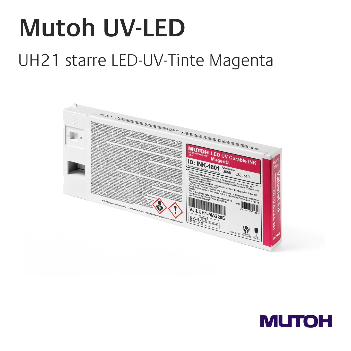 Mutoh - Inchiostri UV LED rigidi UH21