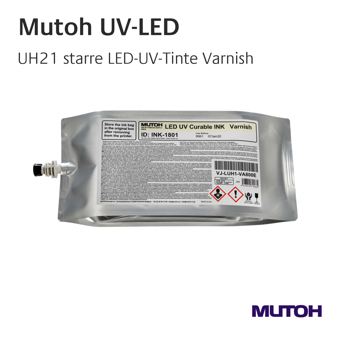 Mutoh - Inchiostri UV LED rigidi UH21