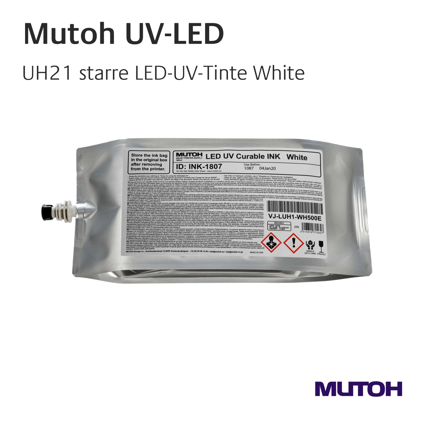 Mutoh - Inchiostri UV LED rigidi UH21