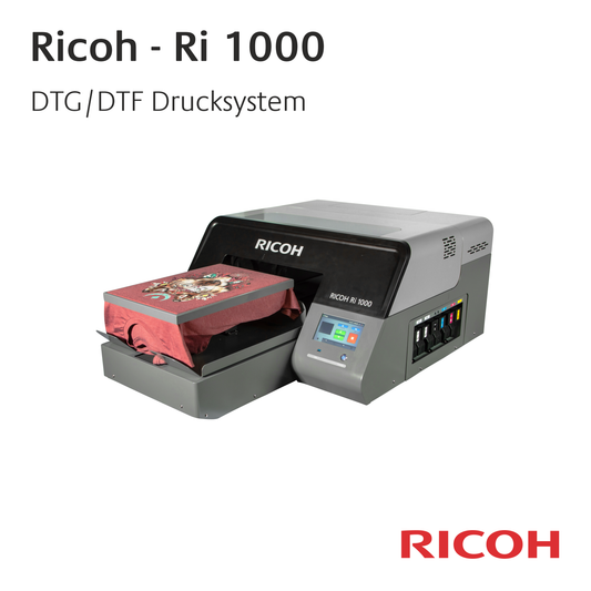 Ricoh Ri 1000 - Einpaletten-Drucksystem für DTG und DTF