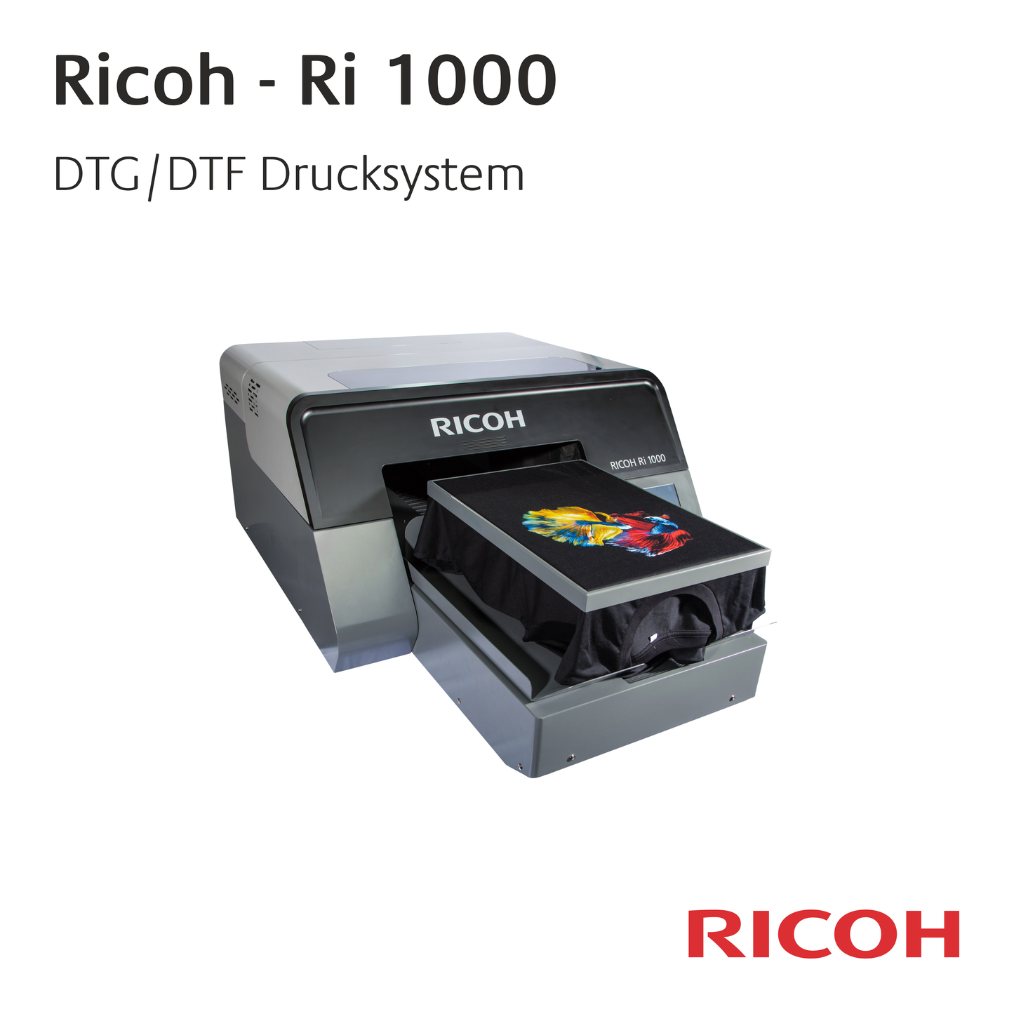 Ricoh Ri 1000 - Einpaletten-Drucksystem für DTG und DTF