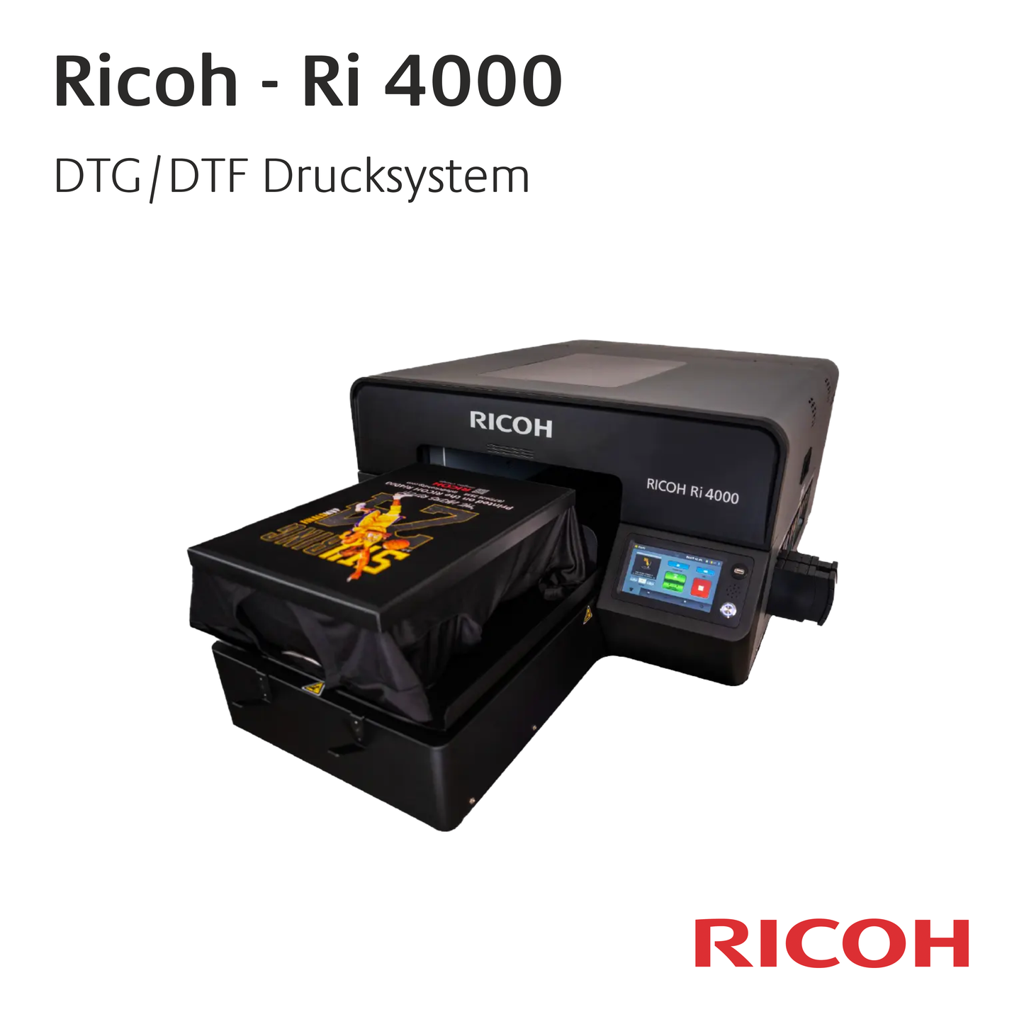 Ricoh Ri 4000 - Single Pass DTG inkl. Vorbehandlung  für Polyester und Baumwolle