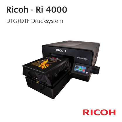 Ricoh Ri 4000 - Single Pass DTG inkl. Vorbehandlung für Polyester und Baumwolle