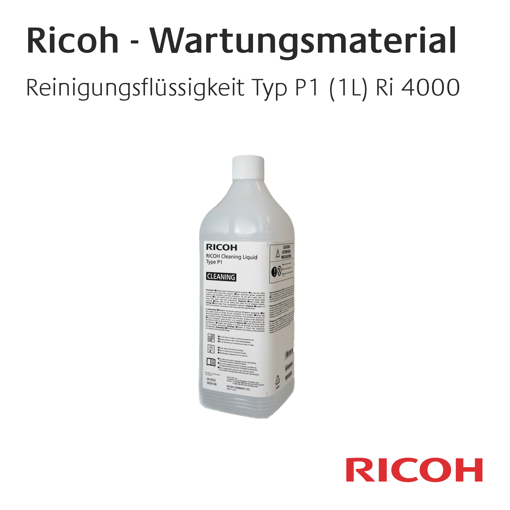 Ricoh Ri 4000 - Tinte Reinigungsflüssigkeit Typ P1 (342824)