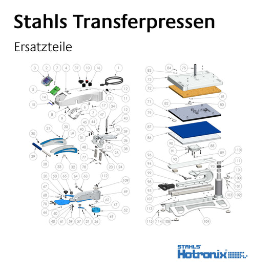 Stahls Transferpresse - Ersatzteile