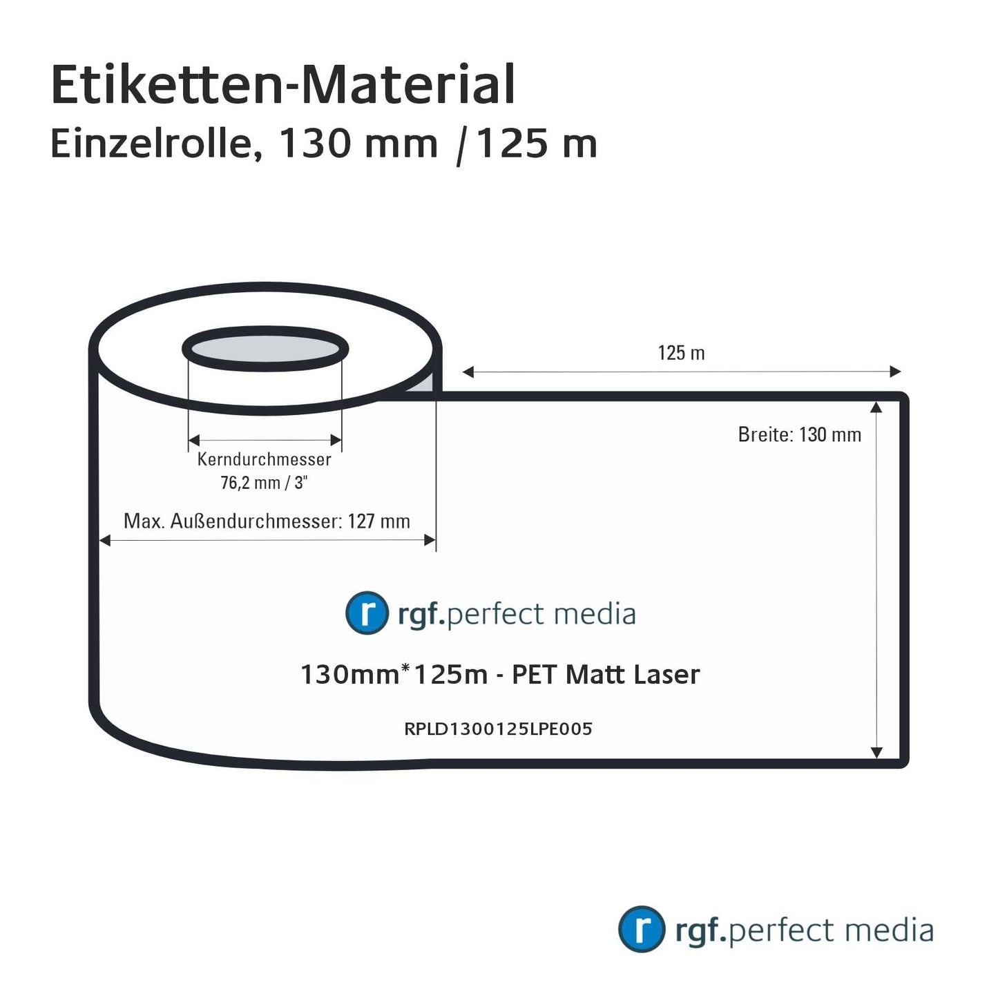 RPLD1300125LPE005 - PET Matt Laser