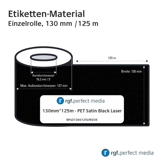 RPLD1300125LPE035 - PET Satin Black Laser