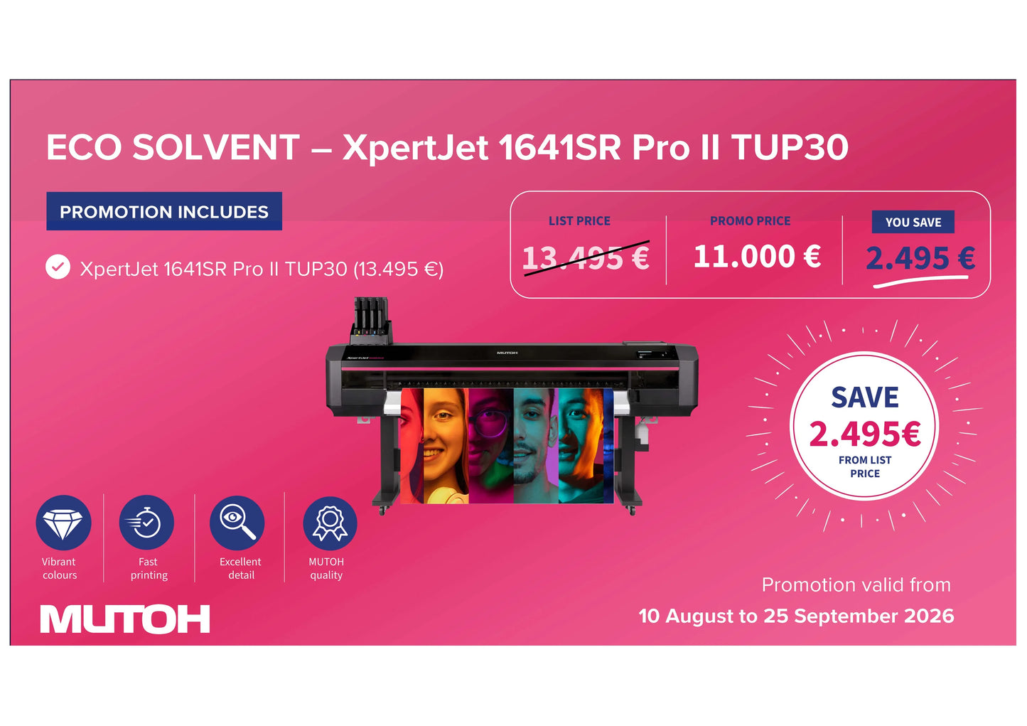 Mutoh - XpertJet 1641SR Pro II - Sonderpreise bis 25.09.26