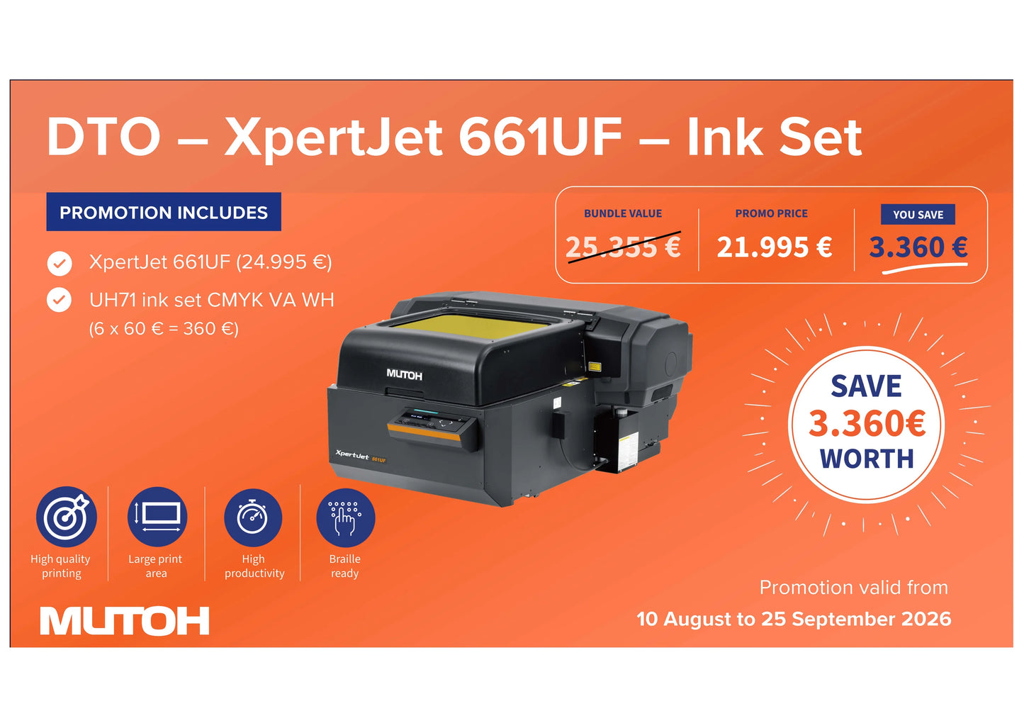 Mutoh - XpertJet 661UF - Sonderpreise bis 25.09.26